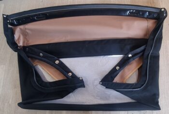 HOOD MGB 70-76 M/HEADRAIL MOHAIR BLACK